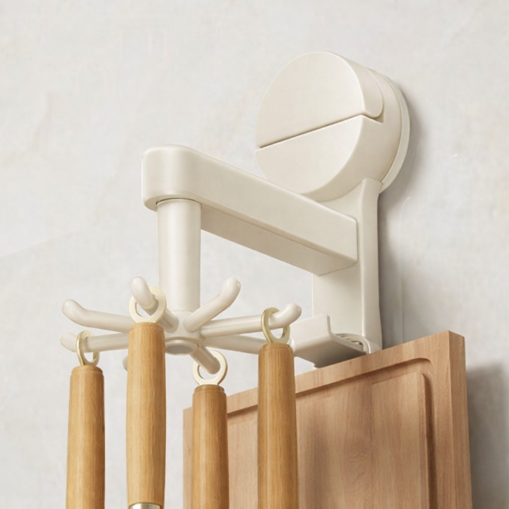 소소무역 무타공 흡착 회전식 주방도구걸이, 1개, 나폴리화이트 11,990원
