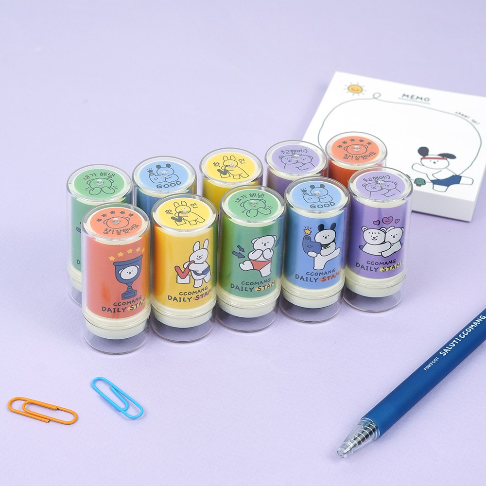 꼬망 데일리 스탬프 5종 1세트 10,000원