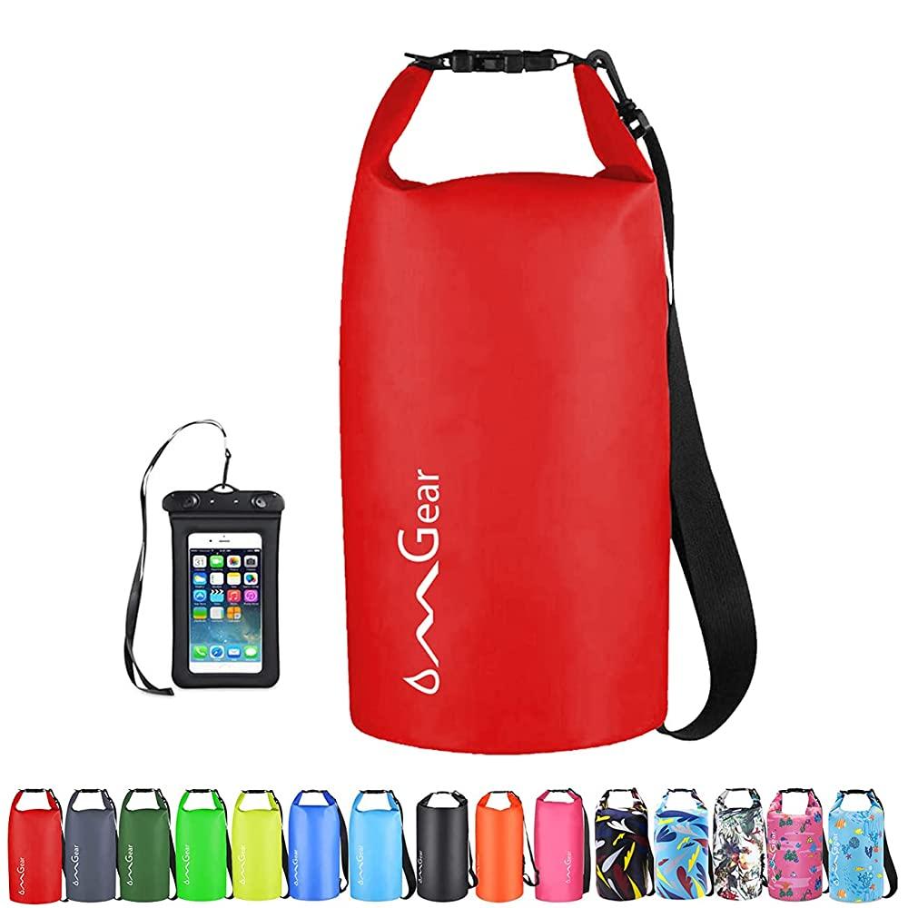 OMGear 방수 드라이 백 백팩 방수 폰 파우치 40L/30L/20L/10L/5L 플로팅 드라이 백 카약 보트 세일링 카누 래프팅 하이킹 캠핑 야외 활동용 (카모플라주1, 1 52,500원