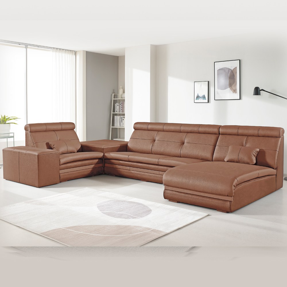 꼬마나무100%국내제작 이태리천연면피통가죽 소가죽5,6인용풀세트쇼파, 꼬냑 1,790,000원