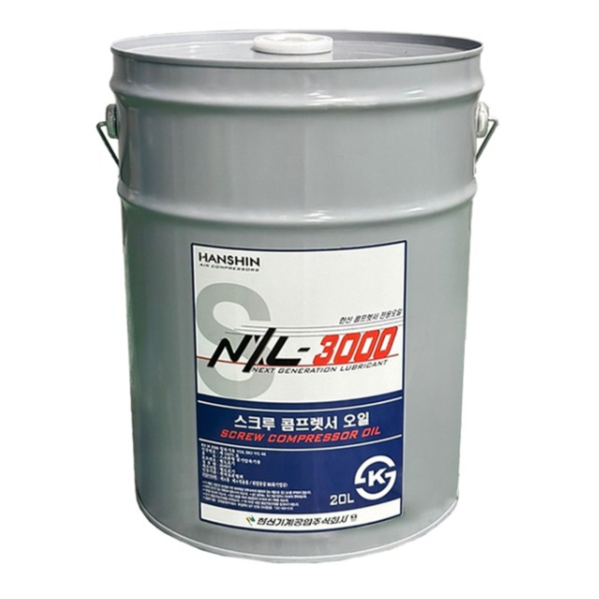 한신 콤프레샤 순정품 NXL-3000 광유 스크류 콤프레샤 오일 20L, 1개 154,000원