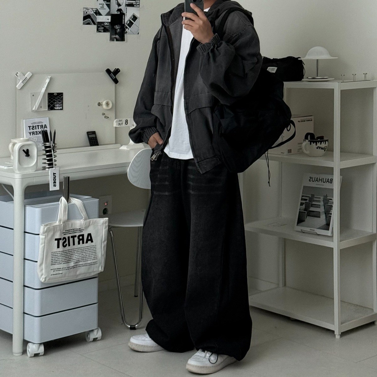 르위 후드집업 데님 자켓 오버핏 점퍼 빅사이즈 남녀공용 39,000원