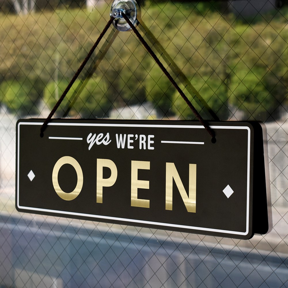 루리앤메리 골드 빛나는 밤 오픈클로즈 안내판 [양면제품] 팻말 표지판, 골드 빛나는 밤 오픈클로즈 팻말 16,500원