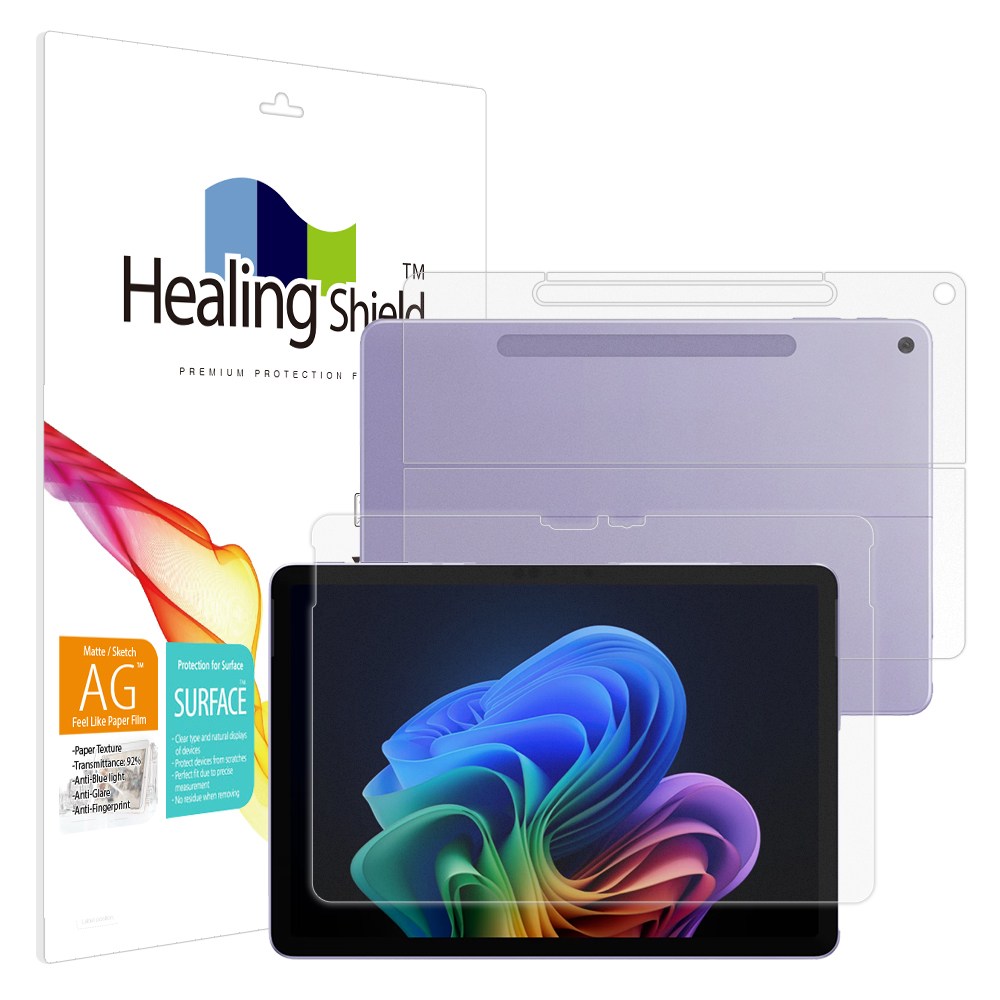 힐링쉴드 서피스프로12 항균 종이질감 블루라이트차단 액정보호필름1매 후면1매 35,820원