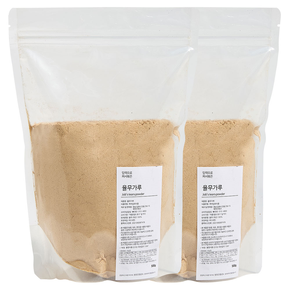 방앗간청년 압력으로 쪄서 볶은 국내산 100% 볶은 율무가루, 500g, 2개 35,800원