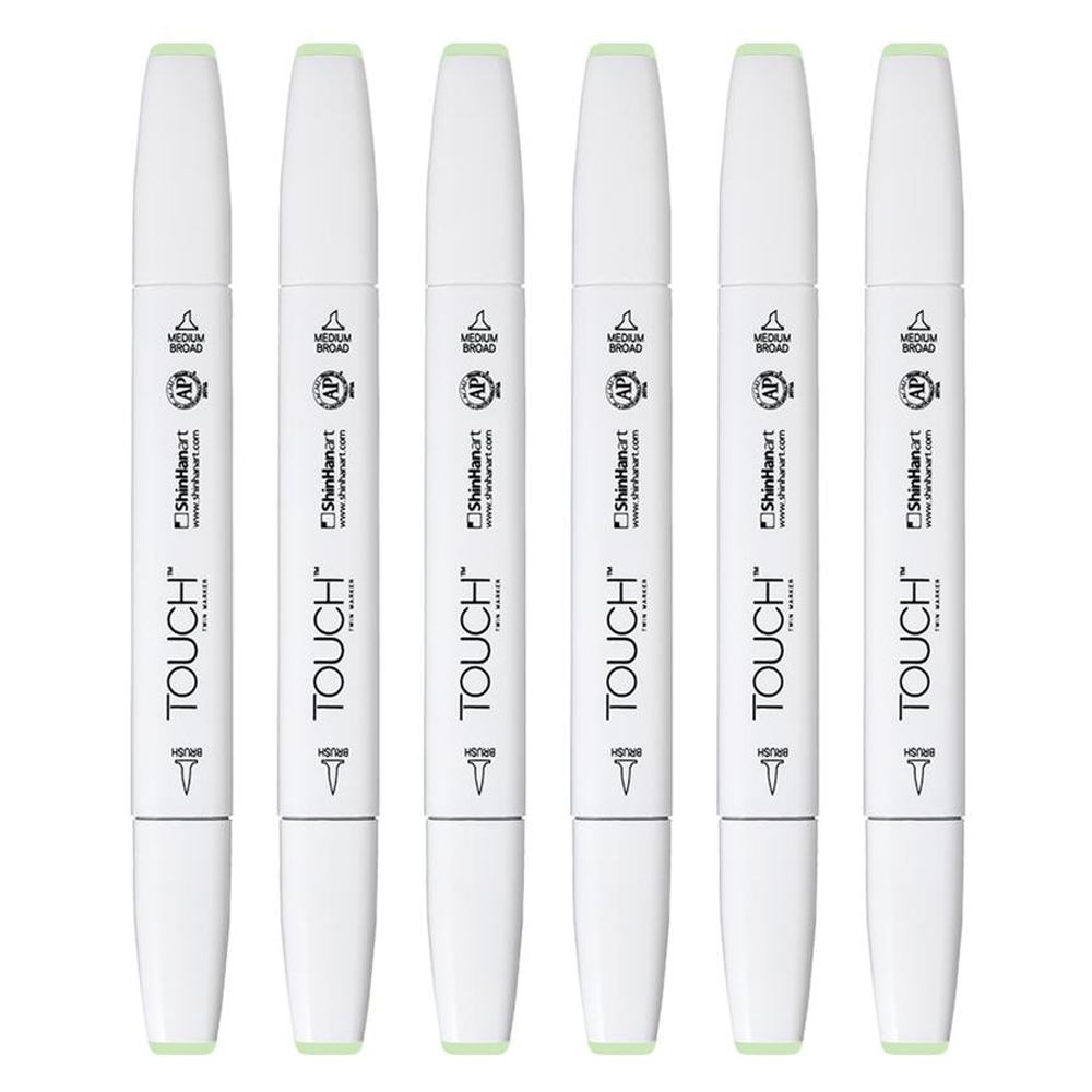 신한 터치 트윈 브러쉬 마카 PALE GREEN LIGHT GY167, 1색, 6개 23,720원