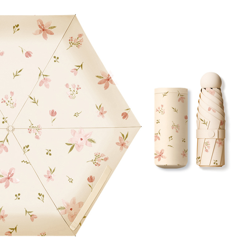 vsyoy 자외선차단 꽃무늬 미니 양산 초경량 UV 차단 우산 경용 +파우치 세트 19,800원