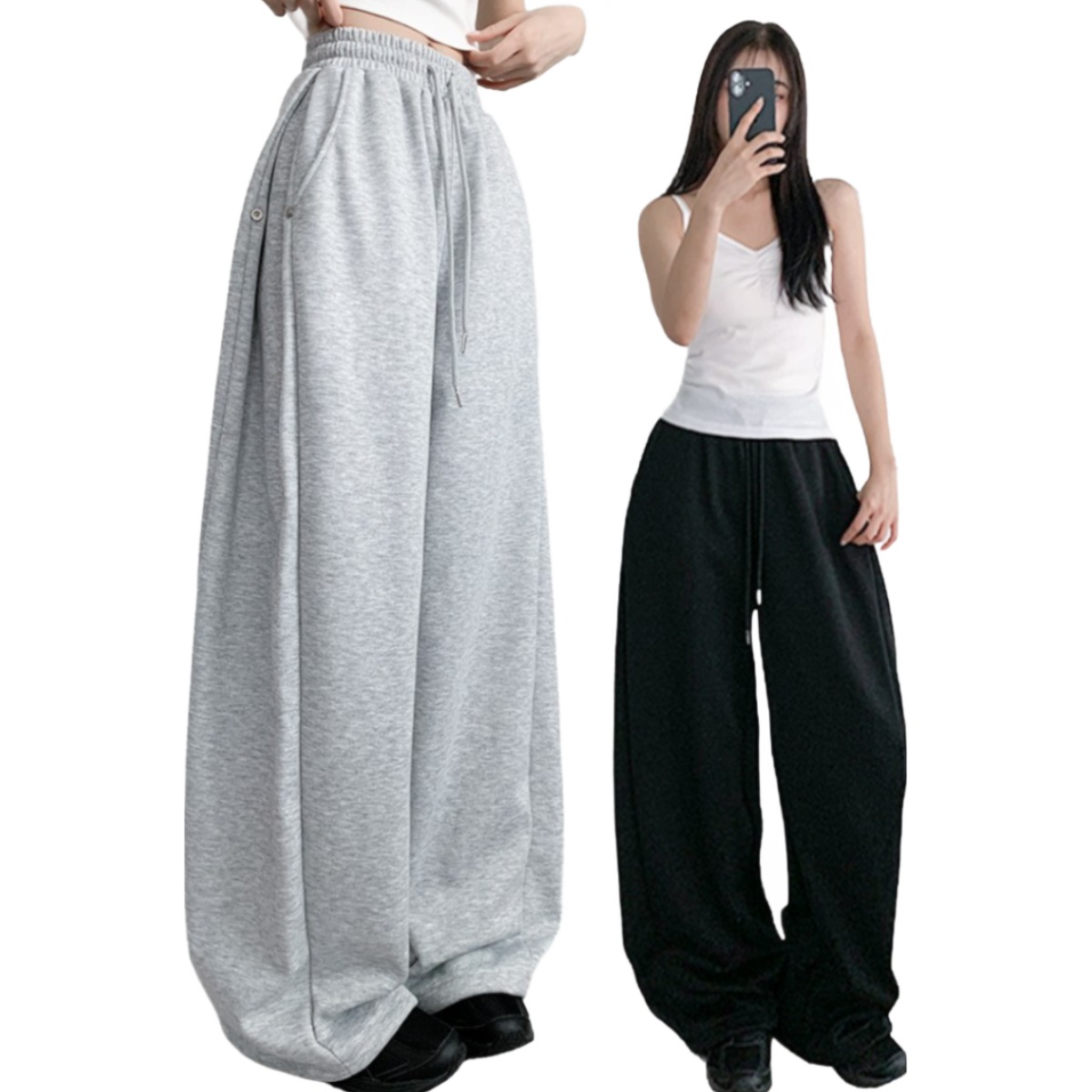 봄신상 / 또또 스냅 와이드 팬츠 10color 벌룬 트레이닝 츄리닝 바지 키작녀 키큰녀 벌룬핏 와이드핏 10컬러 데일리바지 17,800원