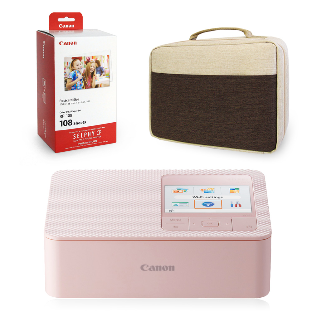 캐논 포토프린터 셀피 CP1500 + 인화지108매 + 잉크 + 가젠 파우치가방 235,000원