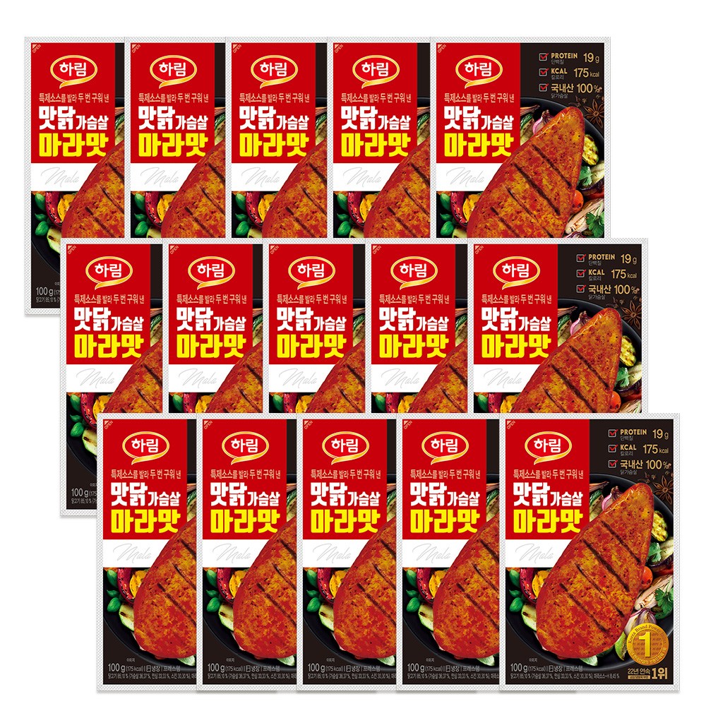 하림 맛닭가슴살 마라맛 100g 15봉 30,900원