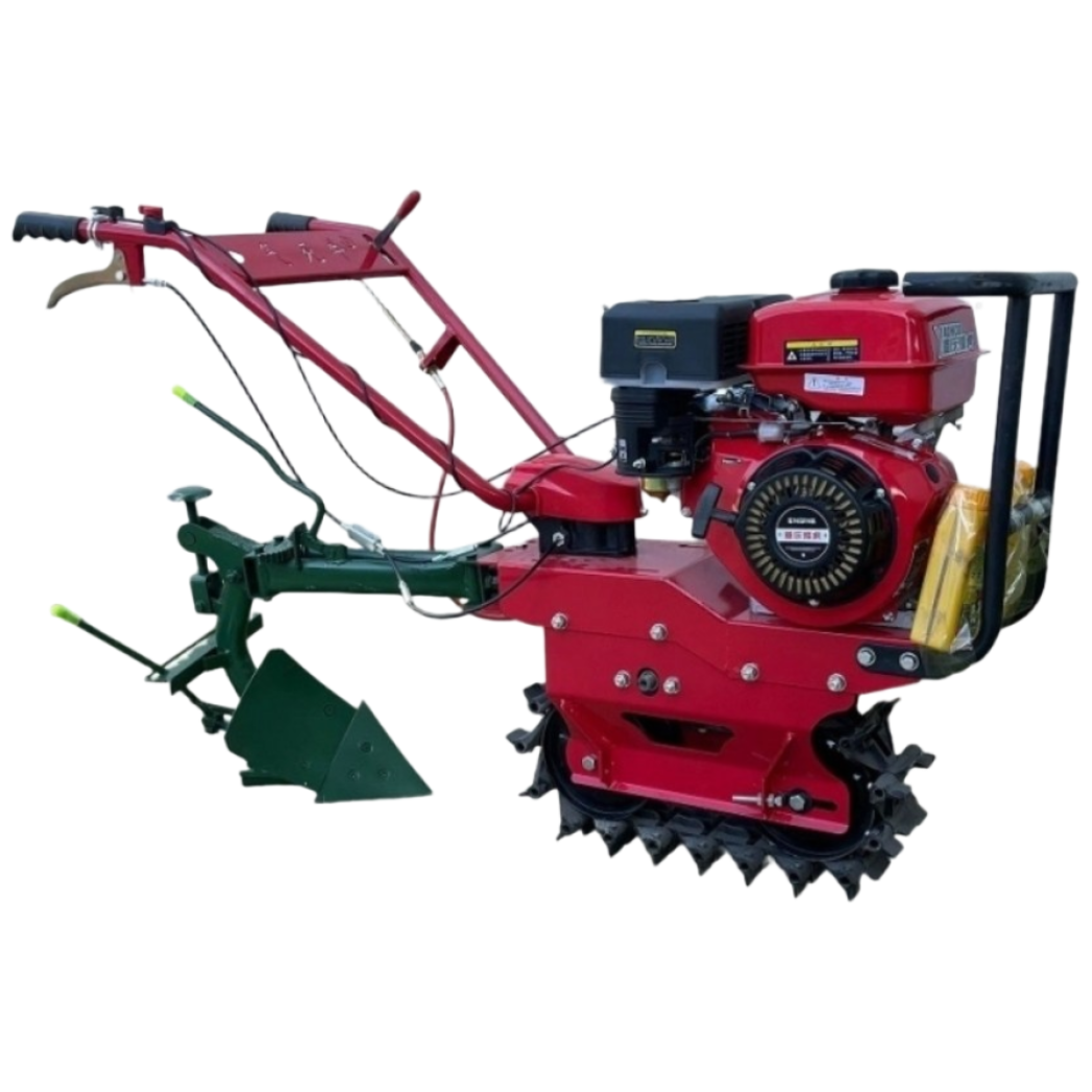 K-STORE 무한궤도 관리기 쟁기전용 가솔린 다기능 휘발유 텃밭 농업용 소형 쟁기 밭가는기계 소작농 농장 미니 경운기, 1세트, 기본+도랑+괭이질 999,000원