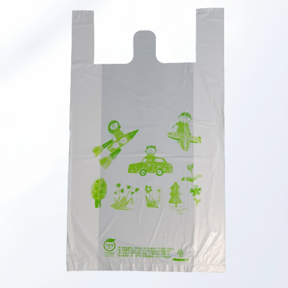 안셈 친환경 생분해비닐봉투 자연분해 손잡이비닐봉지 300매 26.5L 1BOX, 1개 24,940원