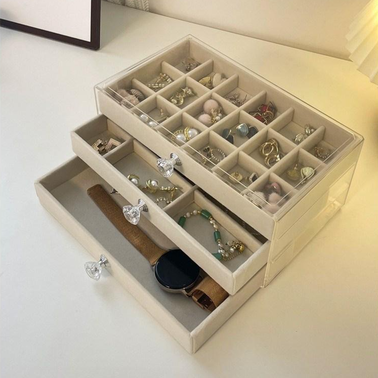 쬬린 3단 18+6대용량 투명 악세사리 수납함 12,800원