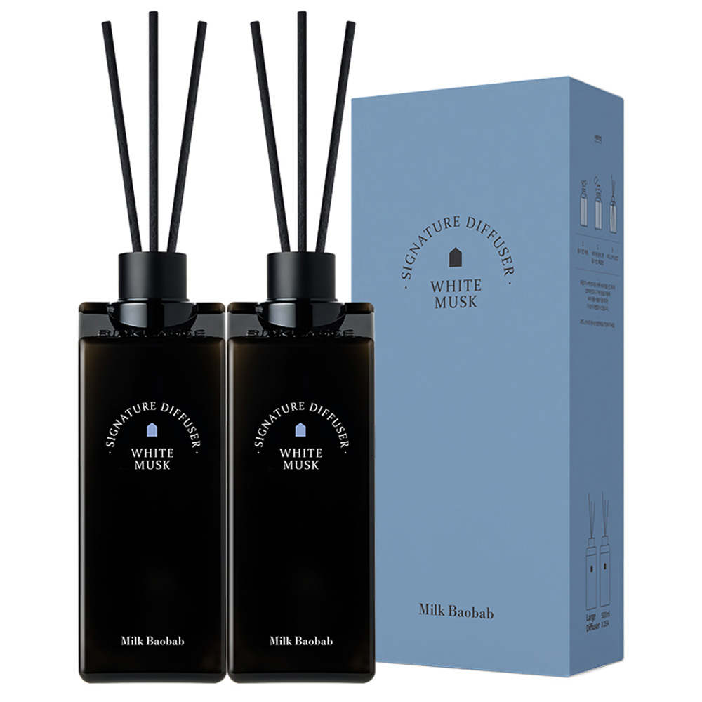 밀크바오밥 시그니처 대용량 디퓨저, 화이트머스크, 500ml, 2개 21,900원