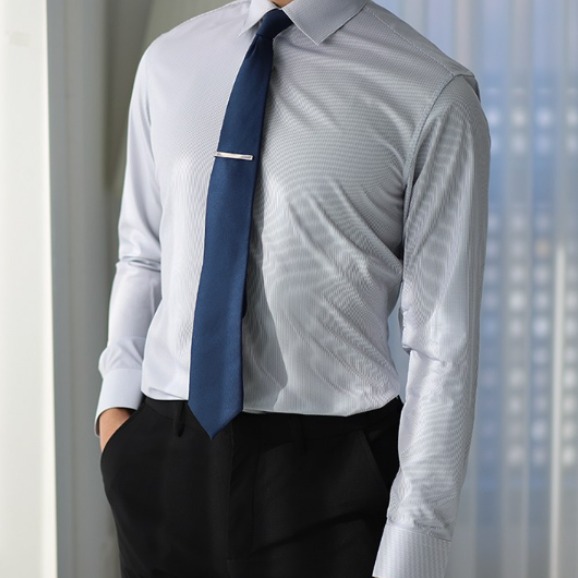 (어셔츠) 핀 스트라이프 남자 스판 드레스 정장 와이셔츠 49,800원