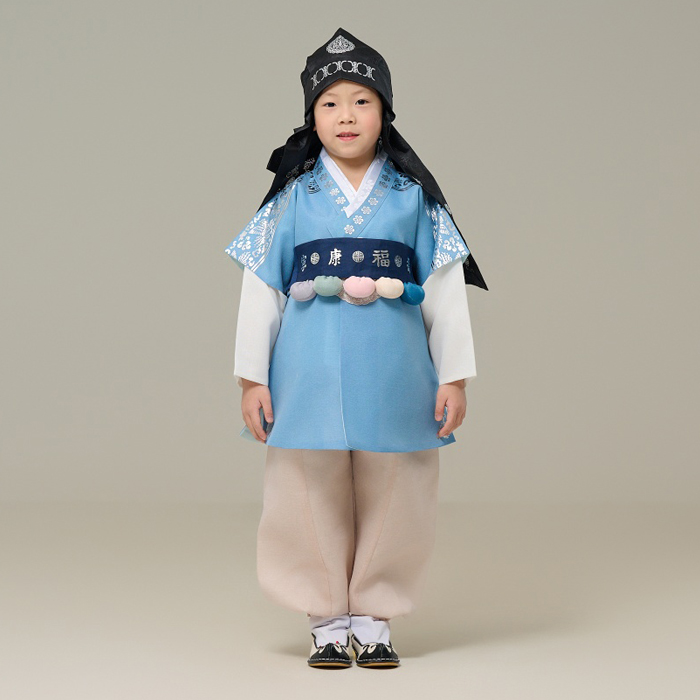 이에스슈즈 남아 아동한복 국내제작 돌복 유아 키즈 돌잔치 한복 유치원 어린이집 초등학생 단체한복 (백일-10세) - 251 어깨은박 잉크 85,900원