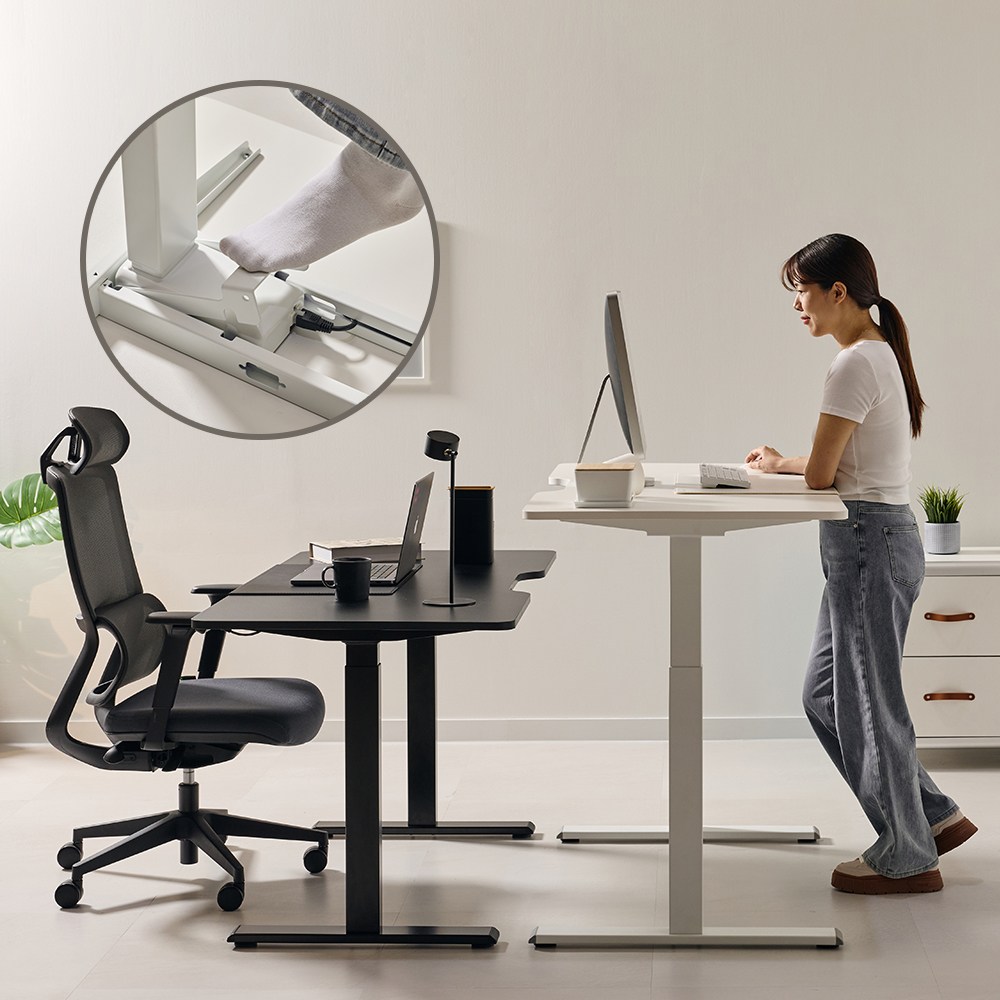 롱코 전동 모션데스크 원목 간편조립 높낮이조절책상 듀얼모터 이지퀵 1200 1400 1600 249,000원