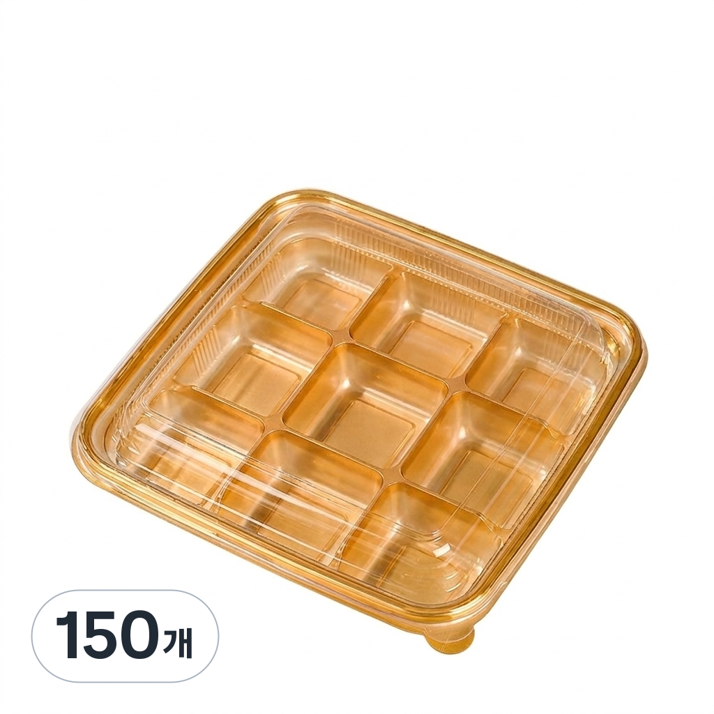 키친코디 두쫀쿠용기 정사각 9구 화과자 월병 모찌떡 케이스, 150개, 정사각9구 154,500원