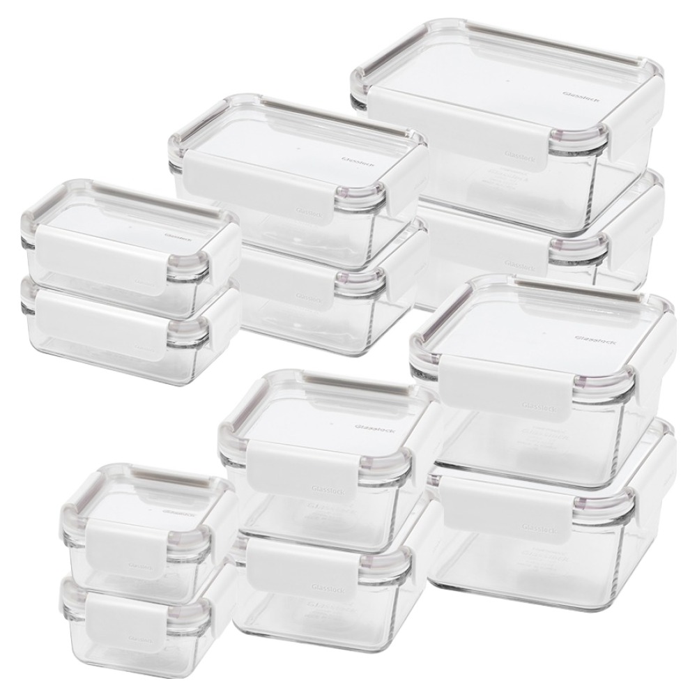 글라스락 리프젠 화이트 밀폐용기 세트, 1세트, 12종 103,010원