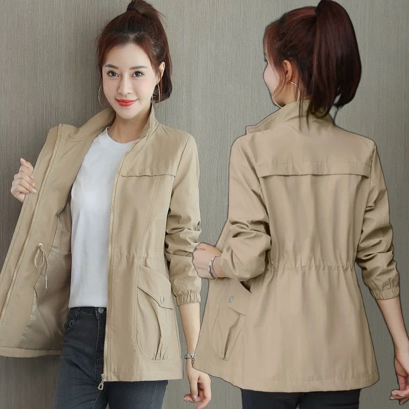 여성자켓 간절기 엄마옷마담4060 포켓 집업점퍼 아우터 가을 바람막이 빅사이즈 코트 23,900원