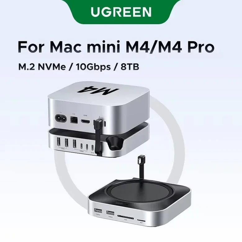 【Zuno Choice】UGREEN 맥 미니 M4/M4 프로용 USB 허브 도킹 스테이션 M.2 NVMe SSD 10Gbps 8TB 최대 170MB 79,490원