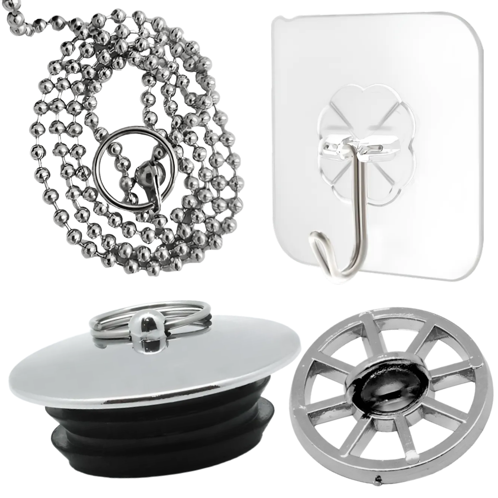 와이비바스 욕조마개+욕조 거름망+욕조 마개 홀더+욕조 마개줄 4종, 세트 8,900원