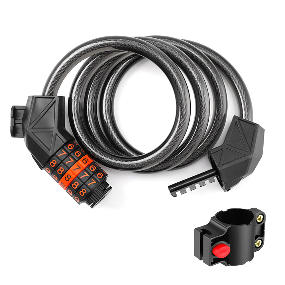 픽센드 5단 번호키 자전거 잠금장치, 블랙 + 오렌지, 1개 7,300원