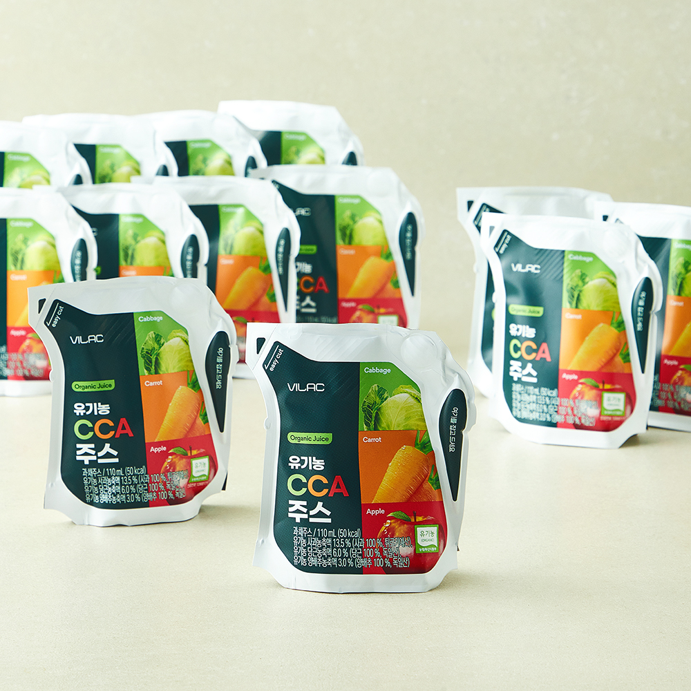 [로켓프레시] 비락 유기농 인증 CCA 주스, 110ml, 18개 18,000원