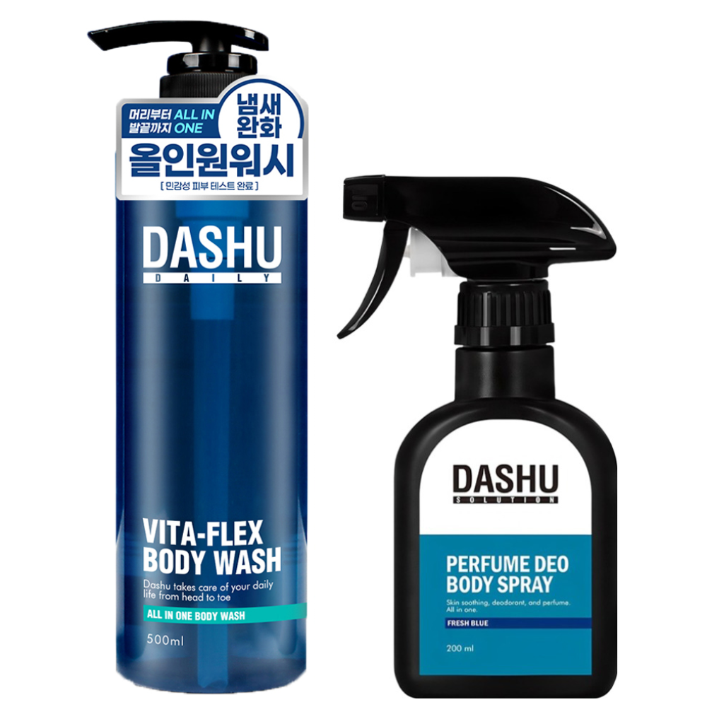 다슈 데일리 비타플렉스 올인원 바디워시 500ml + 솔루션 퍼퓸 데오드란트 바디스프레이 프레쉬블루 200ml 26,400원