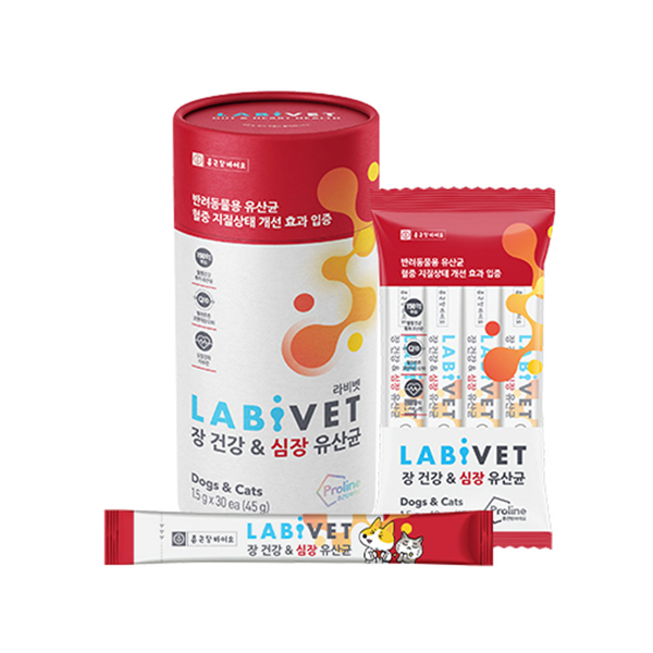 종근당 라비벳 독&캣 장건강&심장유산균 1박스(30포)+5P 증정 22,900원