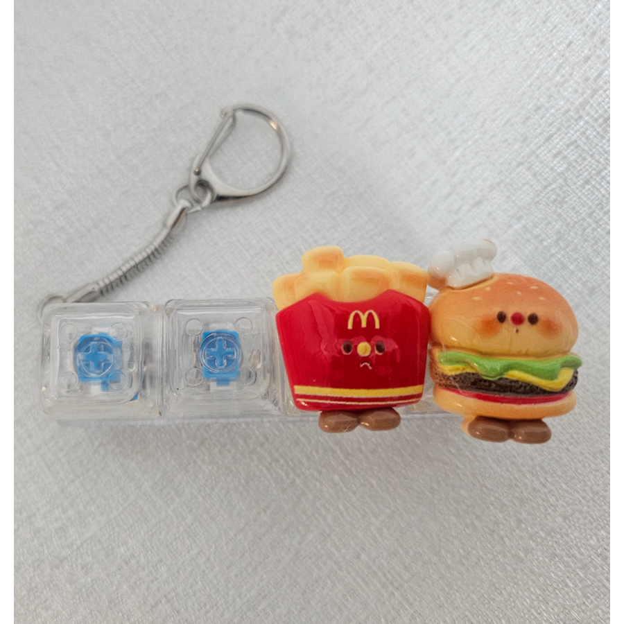 LED 키캡 키링 키보드키링 기계식 딸깍이 청축 라이트 클릭커 키홀더, 1개, 감자튀김 10,900원