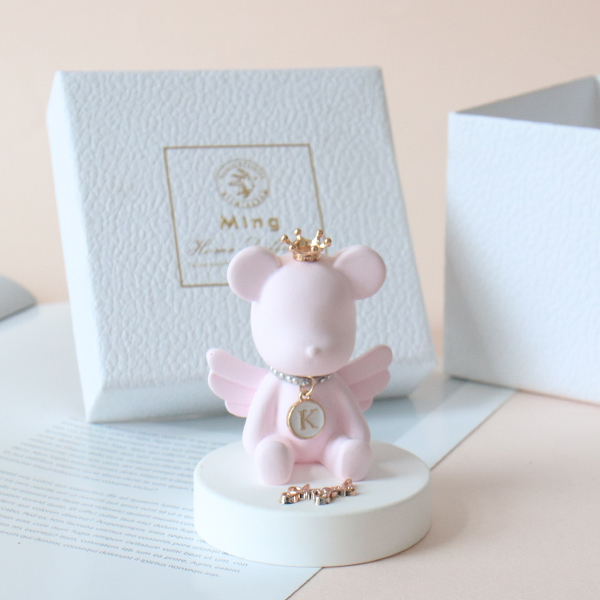 모리앤 차량 데스크 크라운베어 엔젤핑크 석고 방향제, 블랙체리 25,800원