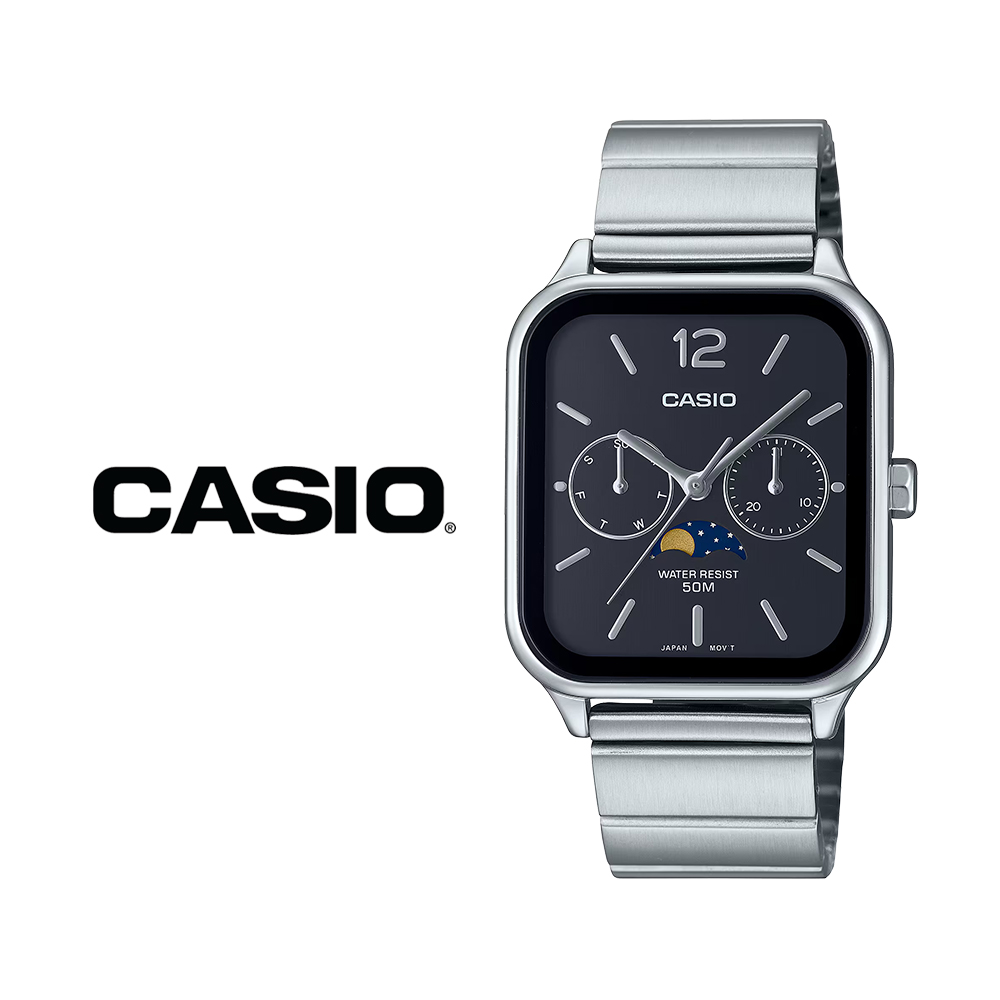 CASIO 카시오 MTP-M305D-1A 문페이즈 스퀘어 아날로그 손목시계 110,600원