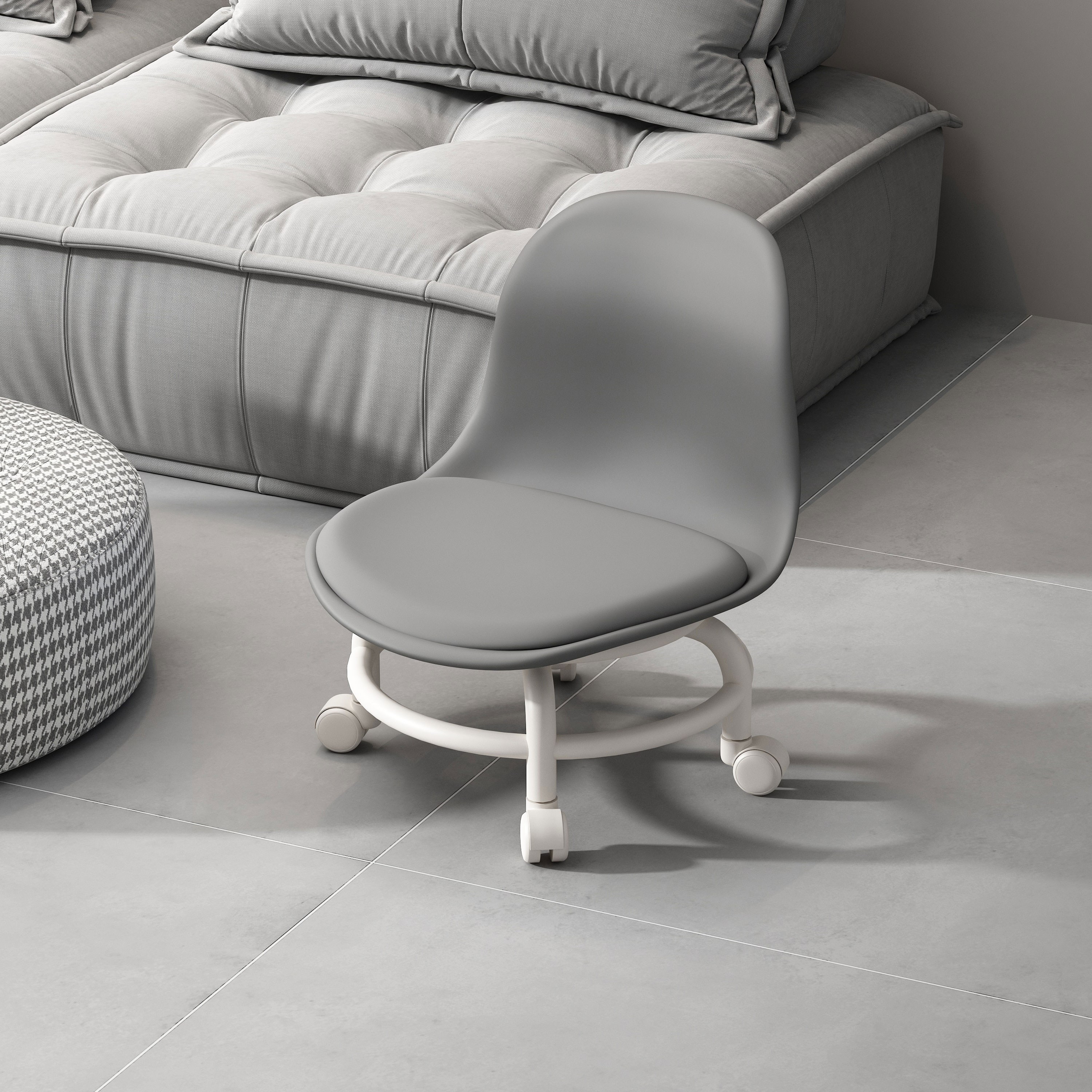 우이지아 탄소강프레임 앉은뱅이 회전 작업 요추등받이 의자, 그레이, 1개 28,300원