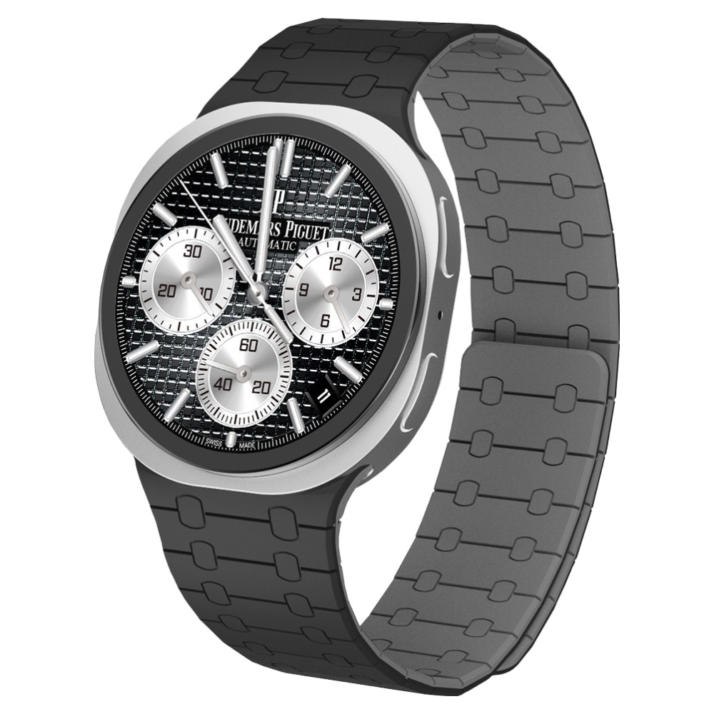 캘릭스 갤럭시 워치 호환 실리콘 마그네틱 밴드 스트랩, 차콜블랙, 1개 24,340원