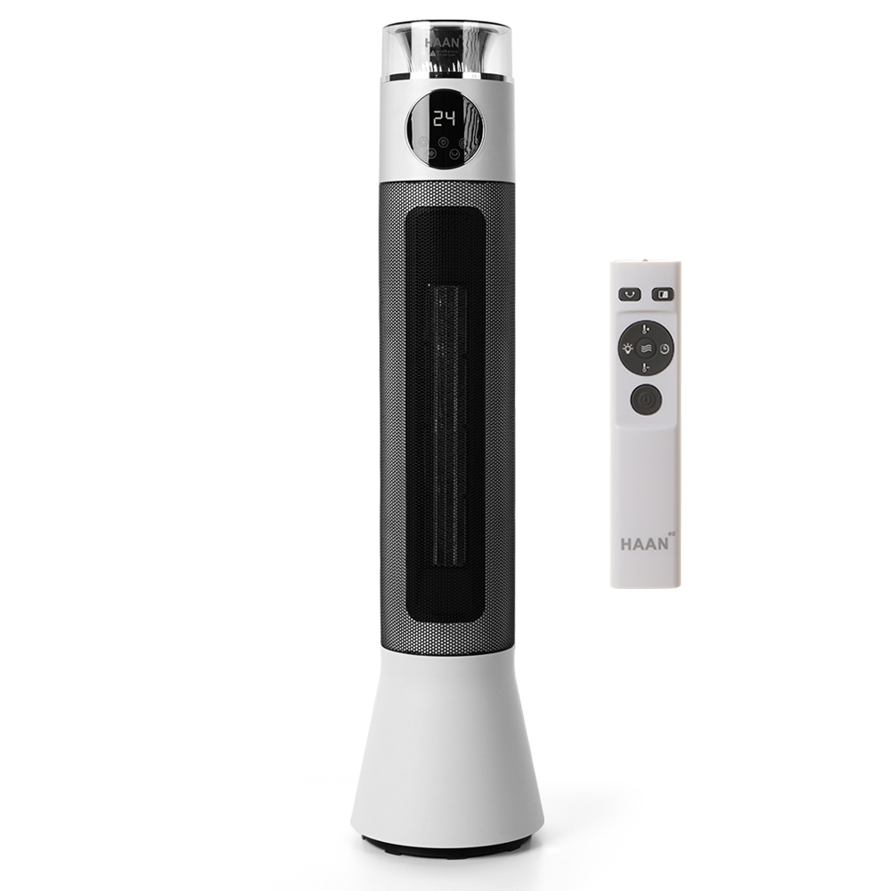 초저소음 한경희 도뮤어 PTC 가정용 사무실 온풍기 타워형, 화이트&블랙, PTC-P10000 199,000원