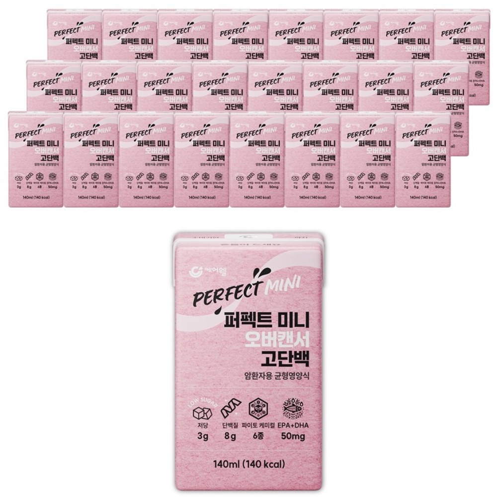 케어웰 퍼펙트 미니 오버캔서 고단백 암환자 영양식, 140ml, 24개 28,980원