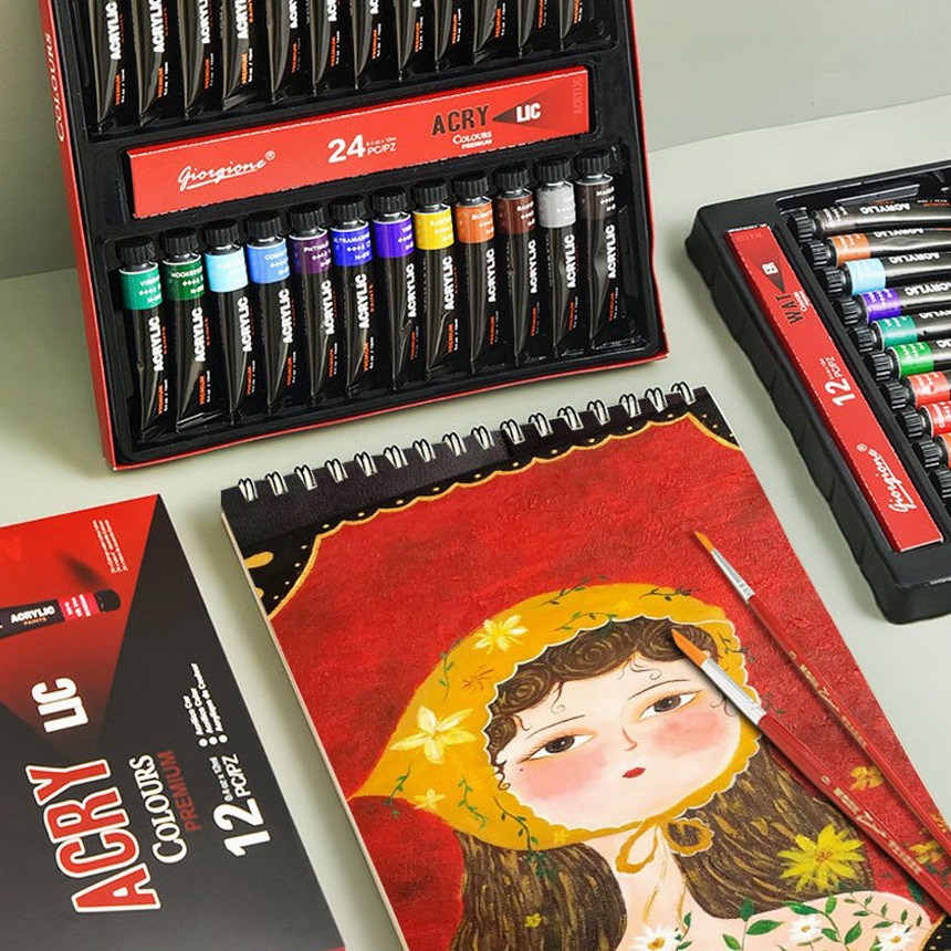 오토몬 조르조네 아크릴 물감 그림물감 세트, 24색, 12ml 12,800원