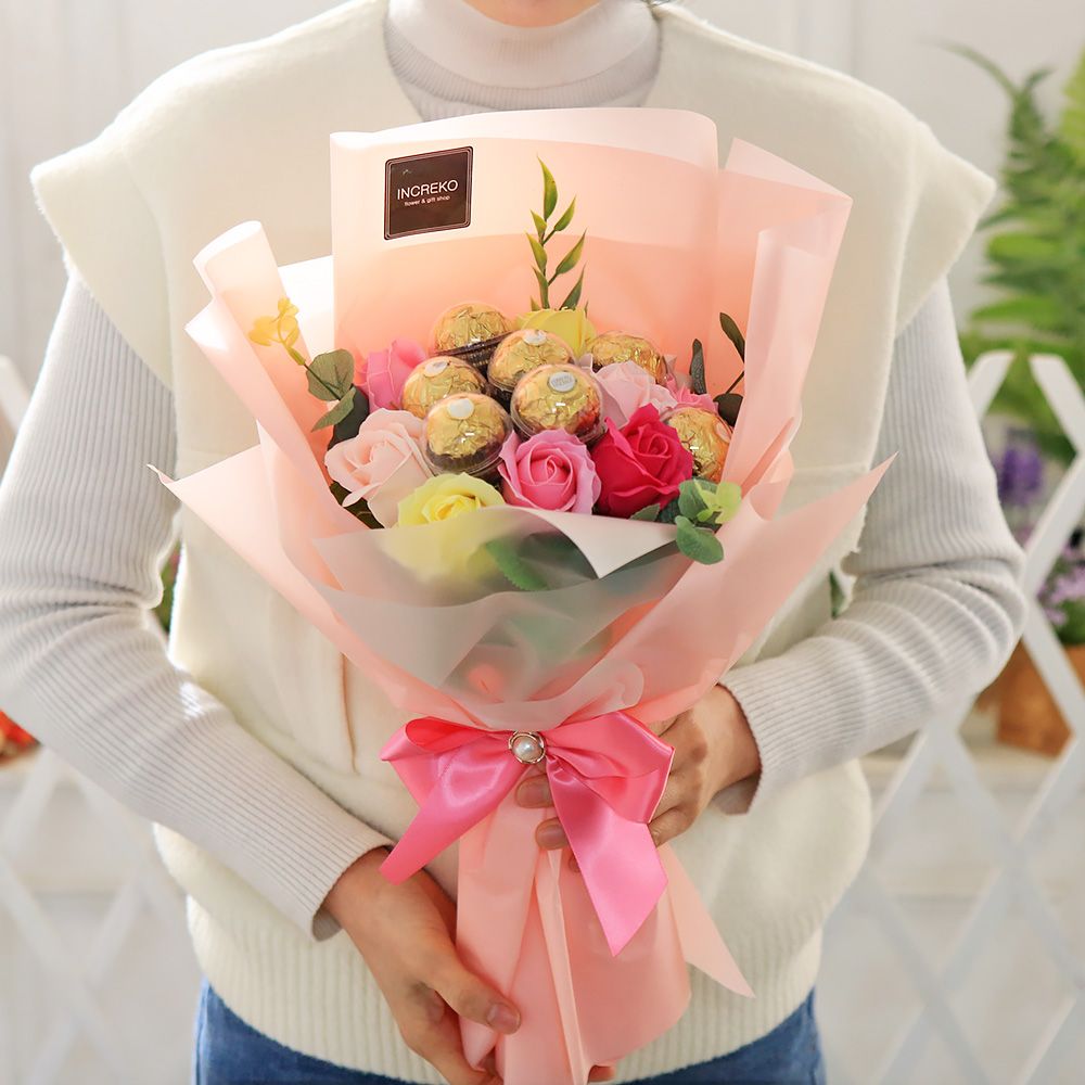 페레로로쉐 꽃다발 초콜릿 부케 핑크 선물 사탕 벨르 화이트데이 발렌타인데이 입학식 재롱잔치 ssy+4344Or 29,250원