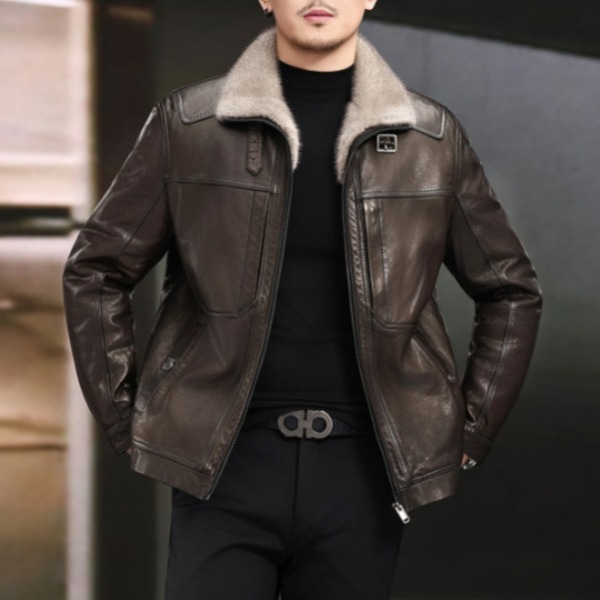 가죽점퍼 밍크 블루종 겨울 남자 남성 퍼 레더 오토바이 가을 캐주얼 재킷 바이크 무스탕 라이더 1,360,800원