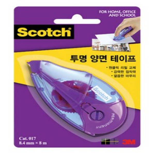 3M 스카치 한 손으로 쓰는 양면 테이프 017D 8.4mm x 8m 17,970원