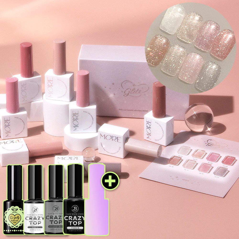 [사은품증정] 모어젤 글리츠 반사글리터네일 8종세트 +지젤리 +선물팡팡 95,000원