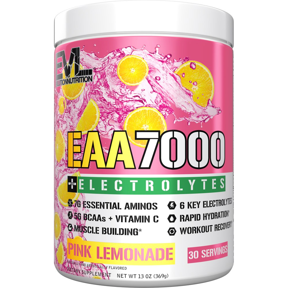 EVLUTIONNUTRITION EAA7000 + 전해질 핑크 레모네이드, 1개, 369g 27,170원