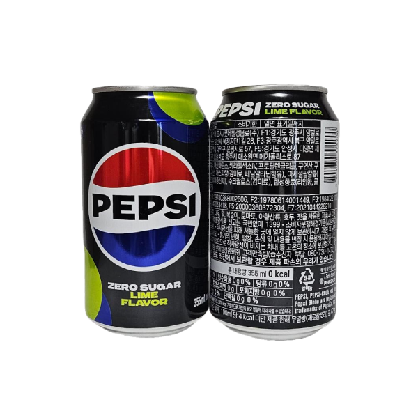 롯데칠성음료 펩시콜라 제로 슈거라임 뚱캔 바코드 O 일반 편의점 판매용 355ml x 6개 7,510원