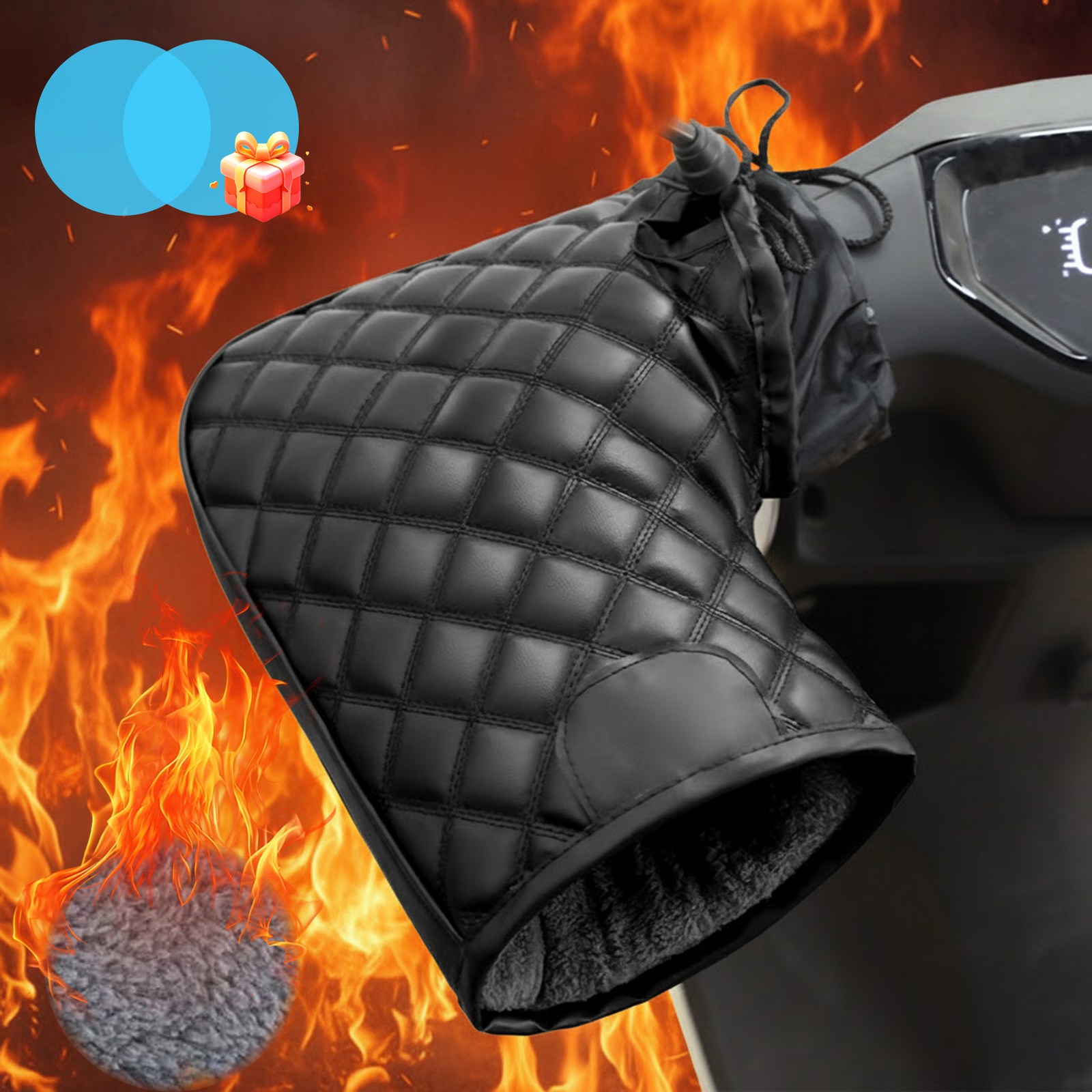 Folvia 겨울 오토바이 방한 토시 방수 핸들커버 고보온 보온 장갑형 워머 8,900원