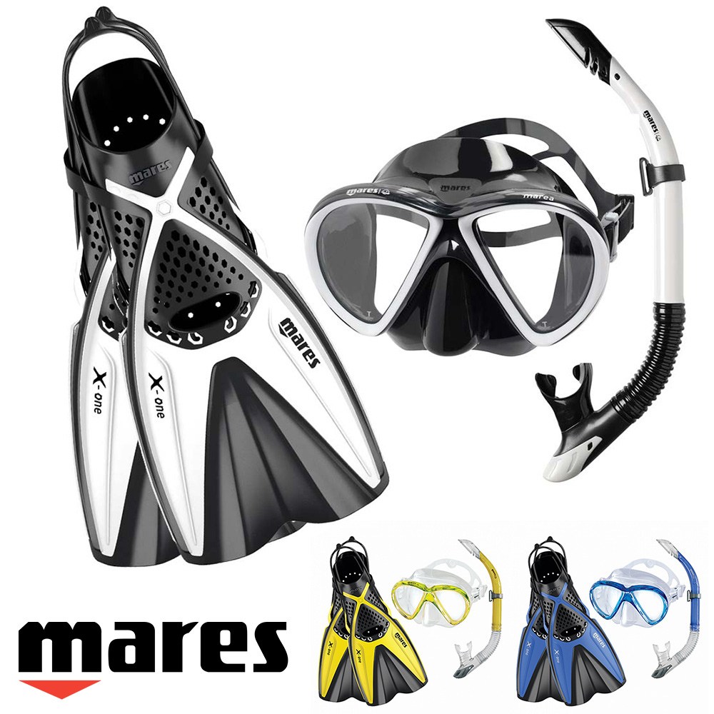 마레스 스노클링 세트 엑스원 마레아 스노클 마스크 오리발 세트, 블루 93,150원