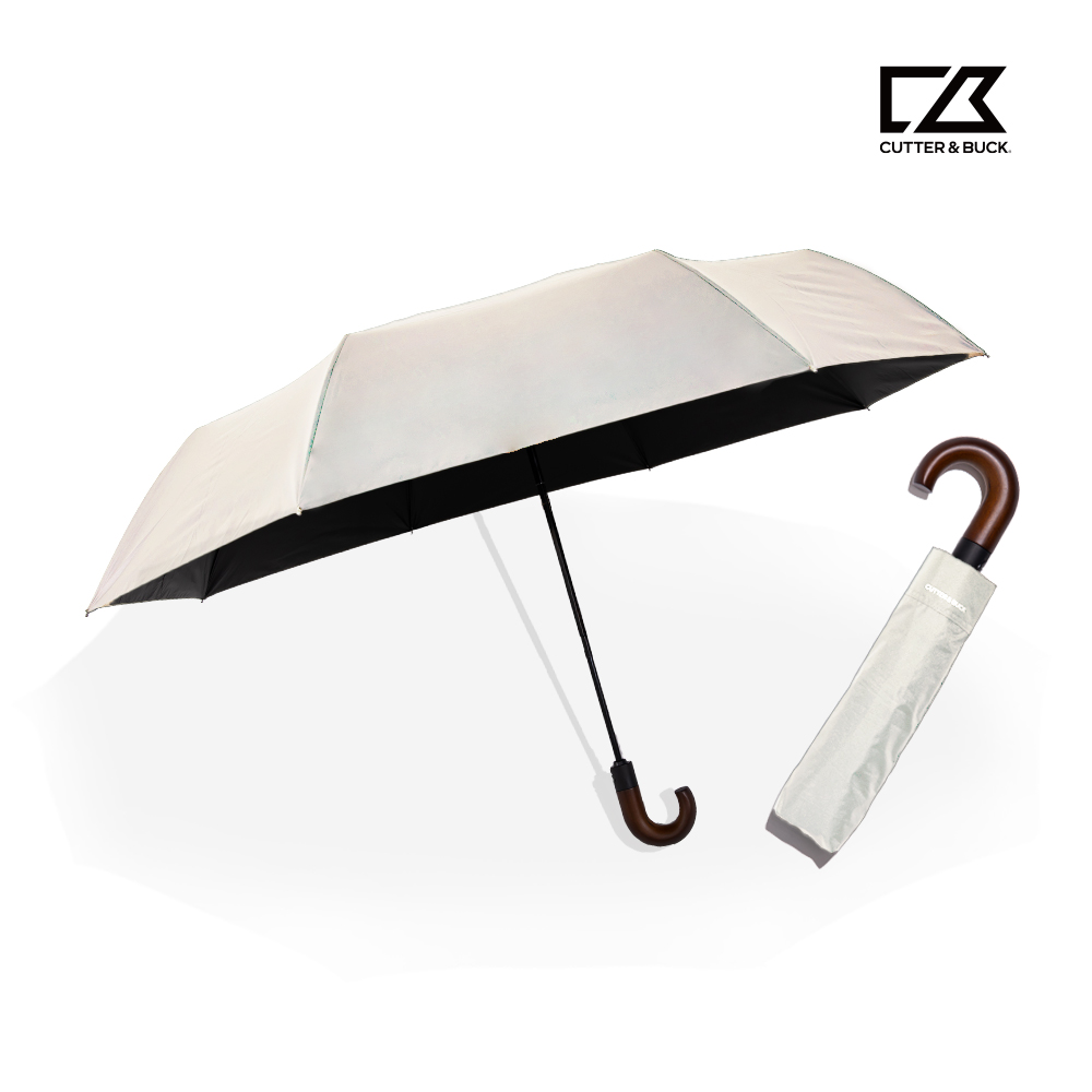 [커터앤벅] 3단 곡자 완자동 우드핸들 암막 우산(자외선차단99%) 27,900원