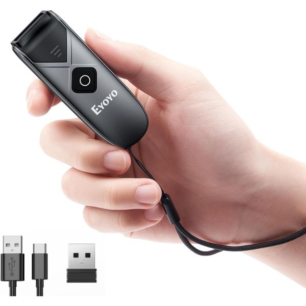 Eyoyo Bluetooth 2D 1D 바코드 스캐너 2.4G 무선블루투스USB 유선 연결 QR 코드 패드 휴대폰 안드로이드 태블릿 PC와 호환되는 휴대용 무선 미니 리더 110,700원