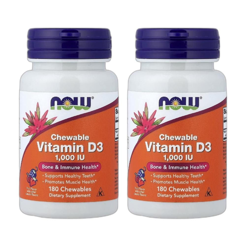 나우 푸드 츄어블 비타민D-3 천연 과일 맛 1000IU 180정 2개 34,200원