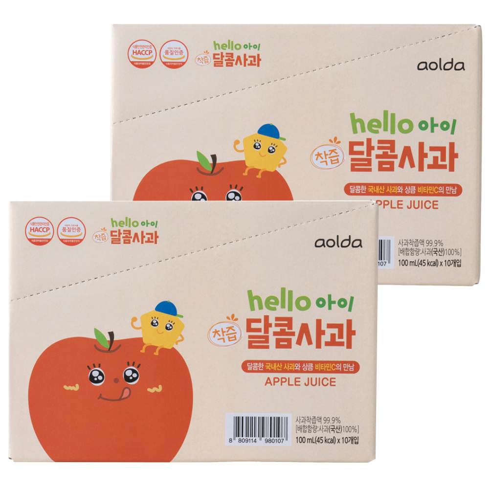 아올다 헬로아이 착즙 달콤사과 19,700원